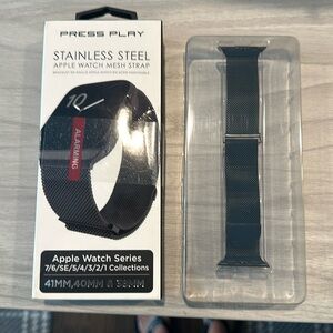 NWB Black Stainless Steel Apple Watch Mesh Strap. Unisex